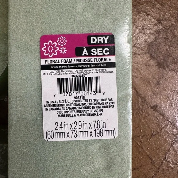 Set Of 6 Floral Foam Pieces - Picture 2 of 5